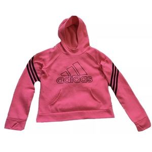 ADIDAS Girls size 16 CROPPED HOODIE